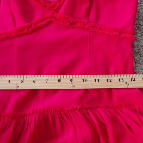 Cinq a sept silk ruffle dress 4 - Picture 10 of 13